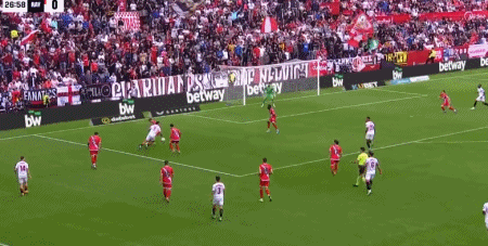 ⚽西甲半场：索乌建功，罗梅罗助攻+造红牌，塞维利亚1-0领先十人巴列卡诺